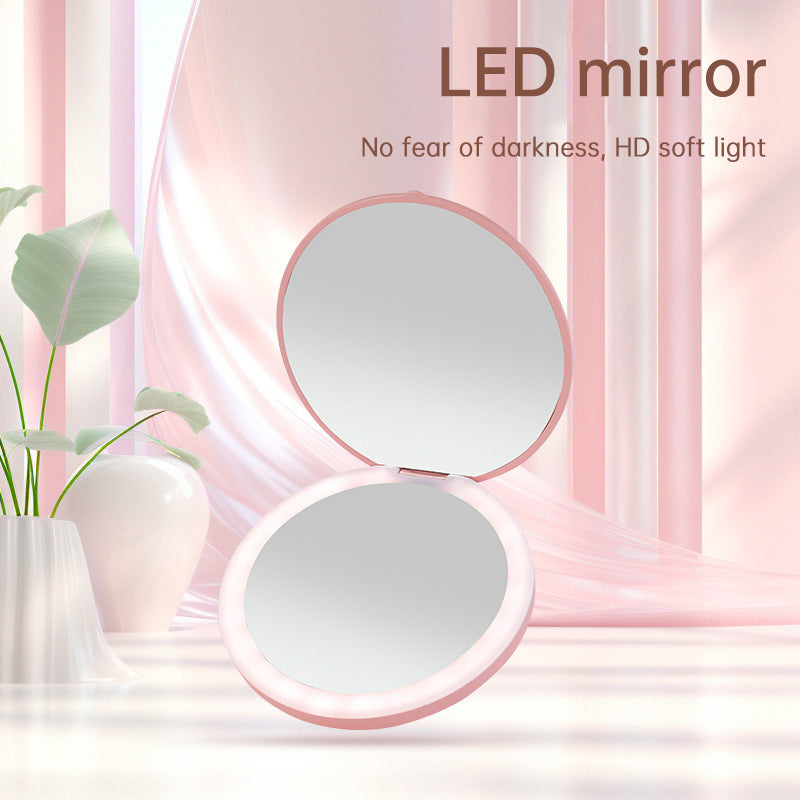 Miroir de Maquillage LED Portable – Compact & Rechargeable