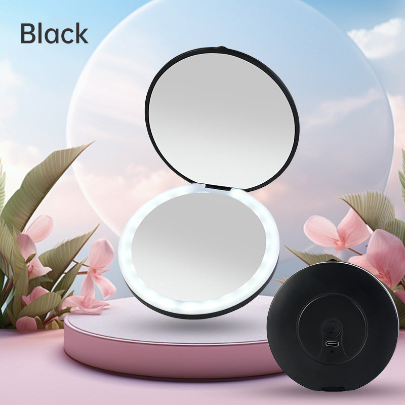 Miroir de Maquillage LED Portable – Compact & Rechargeable