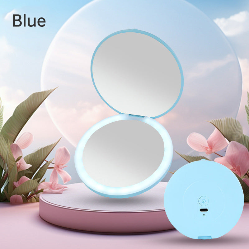 Miroir de Maquillage LED Portable – Compact & Rechargeable