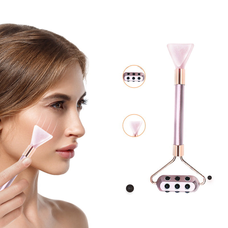 Germanium Roller Beauty Stick Jade Mask Brush Face Roller Sleep Mask Brush Germanium Beauty Stick Dual-Use