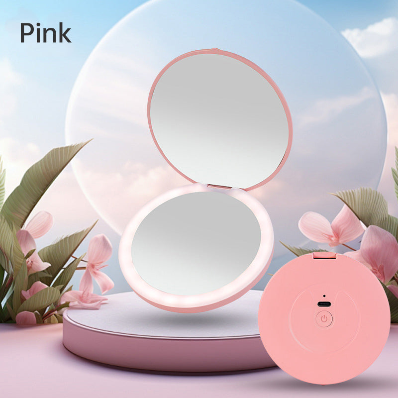 Miroir de Maquillage LED Portable – Compact & Rechargeable
