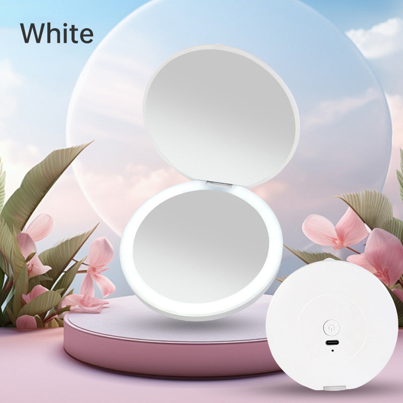 Miroir de Maquillage LED Portable – Compact & Rechargeable