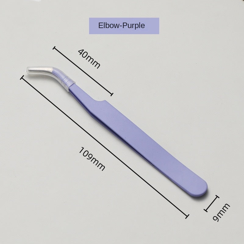 English Title Suggestion Adorable Macaron-Colored Tweezers for Handmade Notebooks, Goo Card Sticker Tools, Bent and Poi